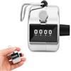 HFMYGS Contatore manuale, contatore a mano, contatore a mano, contatore a 4 cifre, contatore a mano, contatore in metallo, contatore a clic, contatore per persone, coaching, allenamento fitness e sport