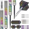 Unicorn James 'The Machine' Wade Code - Set di Freccette con Punta in Acciaio, Corpo in tungsteno Naturale al 90% con Accenti in Titanio Multicolore, 22 g