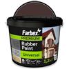 FARBEX Vernice Gommata Liquida Impermeabilizzante - Rivestimento Elastico per Interni/Esterni su Cemento, Legno, Metallo e Piastrelle, 1,2 kg Marrone - Protegge da Umidità e Crepe