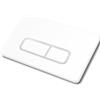 Generico Placca di attivazione comando Pulsante di scarico Accessorio per cassetta WC Compatibile con Geberit Sigma01, UP300 e UP320, funzione a doppio scarico(Bianco con bordo argento)