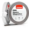 GAUDER Nastro Magnetico Adesivo Forte - Banda Magnetica con Adesivo in Schiuma per Superfici Irregolari - Magnete Potente e Ritagliabile (3 m x 20 mm)
