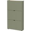 GERMANIA DIE MÖBELMACHER Germania Scarpiera 3235-629, in verde rugiada/rovere Navarra Nb., con chiusura ammortizzata, 71 x 126 x 22 cm (LxAxP)