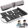 Starvortex Backgammon da Viaggio in Pelle, Set Backgammon 36x25.5 cm Piegevole per 2 Giocatori, Gioco da Tavolo Classico per Adulti, Giochi da Viaggio per Camper, Escursioni e Regalo