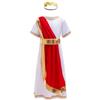 Lito Angels Children's Apparel Lito Angels Costume da Dio Greco o Romano o da Poseidone con Toga | Toga bianca, drappo rosso e corona d'alloro, o corona e tridente secondo il modello, Carnevale e Halloween