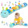 Lypsochaat Giochi Neonato 0 3 6 9 Mesi, Giochi Montessori Sensoriali Musicali per Neonati 0-3-6 mesi, Peluche Tummy Time Regalo Neonato Maschio Neonata Femmina Giochi Nascita Bimba Bimbo (Blu)