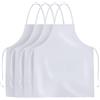MR.R 2 Pezzi Grembiuli Bianchi per Sublimazione, Grembiuli con Bavaglino per Sublimazione, Grembiule Bianco Unisex per Stampa a Trasferimento, Artigianato da Cucina BBQ, 25x30 Pollici