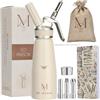 SO'Maison Sifone Panna e Crema 500 ml - Sifone da Cucina Professionale, Design Crema Vintage, con Ricettario da Compilare - Accessori per Pasticceria