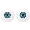 PATIKIL Occhi Finti 30mm, 1 Paio Occhi Acrilici Realistici, Metà Bulbi Oculari Plastica per Maschere, Oggetti Scena Halloween, Artigianato Artistico, Blu Verde