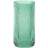 KAYLETIN - Vaso di vetro a coste, vasi di vetro verde per fiori, vasi per mazzi di fiori, vaso a coste moderno per camera da letto, soggiorno, ufficio, mensola, 20CM