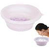 Srcasy Ciotola Per Il Ghiaccio In Silicone Per Il Viso, Face Ice Bath Bowl, Ciotola Da Bagno Di Ghiaccio, Bacino Portatile a Raffreddamento Rapido, Lavandino Portatile Per Sollievo Dal Gonfiore (Viola)