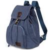 LassZone Zaino vintage da donna con coulisse, piccolo, in tela, alla moda, multiuso, casual, per scuola, viaggi, attività all'aperto, shopping, Blu, 15.8 x 11.8 x 5.9 inch, Casual