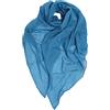 KIKKA MIA - Sciarpa Da Donna Made In Italy - Foulard Elegante Accessorio Sciarpa Di Alta Qualità Prodotta In Italia Seta 20% Cotone 80% - TINTA UNITA (Ottanio)