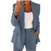 Yekdmxop Tailleur Donna Eleganti Curvy Completo Pantaloni e Giacca Cerimonia Tuta Completa Elegante Ufficio Business 2 pezzi Completi di Pantalone + Blazer Maniche Lunghe Tute Suit Slim Fit per Matrimoni Feste