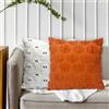 Eclare Copricuscini 45x45 Pollici Set di 2 Copricuscini bianchi Ghost&Pumpkin Copricuscini autunnali Cuscini Carino Copricuscino Morbido Peluche Fluffy per divano Camera Lenzuola Camera da letto Home Decor