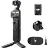 DJI Osmo Pocket 3 Creative Combo Bundle, fotocamera vlog 4K con CMOS da 1 pollice e video 4K/120 fps, stabilizzazione a 3 assi, fotocamera digitale (Supporto Tracolla Zaino)