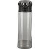 Sytauuan, Borraccia in plastica Trasparente, Facile da trasportare, Riutilizzabile, per Sport all'aperto, Viaggi, a Tenuta stagna, per Palestra, Yoga, Fitness, Campeggio, Regalo, Nero, 600 ml