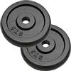 FLOBALIT Coppia 2 Dischi GHISA foro Ø 28mm Pesi da Palestra da 5kg GHISA foro Ø 28mm 2x5 totale 10kg per Bilanciere o Manubri