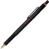 rOtring 800 penna a sfera | punta mediainchiostro nero | corpo nero | ricaricabile