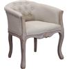 milani home MilaniHome.it - Poltrona Vintage in Velluto di Design Moderno Vintage cm 61x61x71 HDI coloreBeige