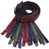 Aerzetix - Set di 8 Cerniere Lampo a Spirale separabili da 80 cm N°5 con cursore - Metallo Nylon Poliestere - Colore: Blu Scuro, Melanzana, Bordeaux Chiaro, Verde Militare