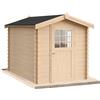 lecasettedilegno Casetta da giardino in legno per esterni 6 mq 200x300 25mm MADE IN ITALY mod. PICASSO piccola casetta in legno, rimessa attrezzi, deposito, box (senza pavimento)