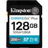 Kingston 128GB Scheda SDXC Kingston Canvas Go Plus V30 UHS-I U3 Classe 10 Nero [SDG4/128GB]