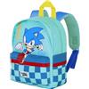Sonic The Hedgehog - SEGA Faster-Zainetto Prescolare Joy, Blu, 22 x 27 cm, Capacità 5 L