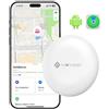 NOVOO Smart Wallet Tracker Tag per Apple & Google Find My, Mini Localizzatore Bluetooth con Allarme Forte 80dB, Batteria Sostituibile, Etichetta Localizzatore per Chiavi/Passaporto/Valigie/Bagni,1 PC
