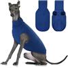 CITÉTOILE Maglione per Cani - Felpa con Collo Alto Copertura Termica Invernale Protezione Orecchie Tessuto Fleece Morbido Adatto per cani da piccoli a grandi blu XL
