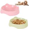 Qixuer Set di 2 ciotole per gatti - Ciotola multiuso per cani - cibo ciotola acqua doppio set per pulcini adulti gatti cani di piccola taglia
