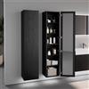 neoro n50 stripes colonna con specchio interno La: 40 A: 180 cm, 1 ante, battuta variabile,, BN0490BBO, n50 [Mobili da Bagno > Colonne]