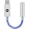 Girftu JCALLY JM6 Pro USB C Type-C a 3,5 mm Dual DAC CX31993 MAX97220 Cuffie Digital Audio Portatile Decoder Amplificatore HiFi DAC Mobile Cuffie Adattatore (Blu)