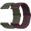 DMVEIMAL Cinturino 22mm Nylon per Huawei Watch Gt/Gt 2 46mm/per Samsung Galaxy Watch 3 45mm/Galaxy Watch 46 mm/Gear S3 Frontier, Smartwatch Cinturini Sport per Amazfit Bip 5/Gtr 2e Band Uomini Donne 2 Pack