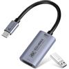 Guermok Scheda di Acquisizione HDMI 4K@60FPS, 1080P@240FPS USB 3.0 da HDMI a USB A/C per Streaming, Compatible Pad, Switch 2/1, Quest 3, Mac, PC, OBS