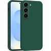 Mixroom - Cover Custodia Case per Samsung Galaxy S23 Protezione Fotocamera in Silicone TPU Morbido Opaco Bordi Piatti Colore Verde Foglia