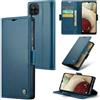 Rerzoiro Cover per Samsung Galaxy A12 5G Custodia Portafoglio [Blocco RFID] Premium Pelle PU Wallet Case Flip Libro con Porta Carte Slot Supporto Flip Case per Samsung Galaxy A12 5G, Blu