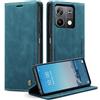 Cracedily Cover per Xiaomi Redmi Note 13 5G Case, Custodia Cover Pelle Premium Portafoglio con Porta Carte Magnetica Supporto Protezione Flip Case Custodia per Xiaomi Redmi Note 13 5G,Blu-verde