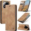 Azororo Cover per Redmi Note 14 Pro+ 5G, Premium PU Pelle Custodia, Magnetica Carta Fessura Portafoglio Case, Flip Cavalletto Custodia per Redmi Note 14 Pro+ 5G - Marrone