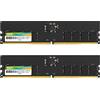 Silicon Power DDR5 32GB (16GBx2) 4800MHz (PC5-38400) 288-pin CL40 1.1V UDIMM Desktop RAM Computer Memory SP032GBLVU480F22