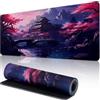 Yimomoyi Tappetino Mouse Gioco, XXL 800 x 300 x 3mm Grande Mouse Pad, Tappetino Scrivania con Base in Gomma Antiscivolo, Mouse Mat con Bordi Cuciti (E)