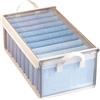 Generic Borsa portaoggetti per vestiti - organizer trasparente per armadio | organizer trasparente per vestiti con coperchio, contenitore multifunzionale trasparente per lavanderia, armadio, abbigliamento