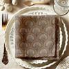 Vargottam Tovaglioli in mussola di cotone floreale Art Déco marrone vivace - Set da 12, 20 pollici, lussuosi e assorbenti, perfetti per occasioni festive- Lavabili in lavatrice