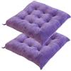 Hiseng Cuscini per Sedia Cucina, 2 Pezzi Coprisedie Cucina in Cotone, Cuscini Sedia Coprisedia Super Morbido Cuscini Coprisedia per Soggiorno, Camera da Letto, Patio e Altro (Viola,40x40x7cm)