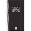 Finocam - Agenda con blocco note DuoBand 2026 1 Giorno Pagina Gennaio 2026 - Dicembre 2026 (12 mesi) Nero Spagnolo