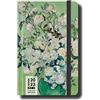 KAOS Agenda Settimanale 2023-12 mesi con Planner - Pocket 9x14 cm - Facile da trasportare - Copertina Rigida, Elastico piatto, Segnalibro, Angoli arrotondati - Van Gogh - Vaso di Rose, P000567