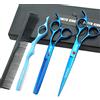Smithking forbici per capelli da 7,0 pollici e forbici per sfoltire i capelli con pettini a rasoio in 1 set