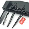 Smith King Set di forbici per capelli da 6,0 pollici Forbici per tagliare i capelli e forbici per sfoltire con pettini da rasoio in 1 set