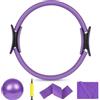 AOOSA Kit Pilates, 15''/38 cm Cerchio Pilates Ring con Due Manici Imbottiti, 4/6 Pezzi Set di Anelli per Pilates Perfetto para Yoga, entrenamiento Basica, tonificazione Cosce Addominali, Gambe