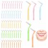TMZELOA Scovolini Interdentali 50 Pezzi - Spazzolini Interdentali 5 Misure da 0,6 a 1,5 mm con Cappuccio, per Pulizia Denti, Apparecchi, Sopracciglia