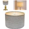 MeYuxg Paralume in tessuto di lino, realizzato a mano, per lampada da terra, lampada a sospensione e lampada da tavolo, attacco E27, luce antiriflesso, diametro 30 cm x altezza 20 cm (grigio)